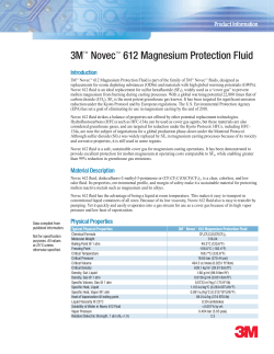 3M&trade; Novec&trade; 612 Magnesium Protection Fluid