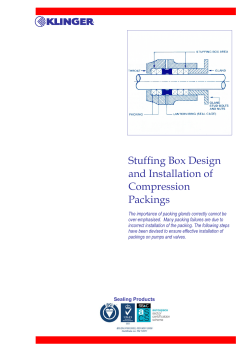 Stuffing Box Design and Installation of Compression Packings