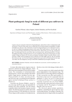 Plant-pathogenic fungi in seeds of different pea cultivars in Poland