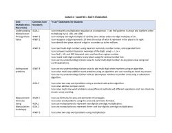 Grade 4 Math Curriculum - Queen Bee Schools, District 16