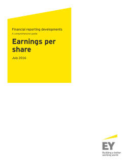 Financial Reporting Developments - Earnings per share
