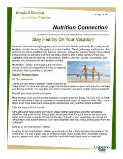 Nutrition Connection - Kendall Reagan Nutrition Center