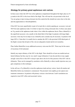 Strategy for primary great saphenous vein varices. - Moje