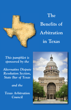 benefits of Arbitration