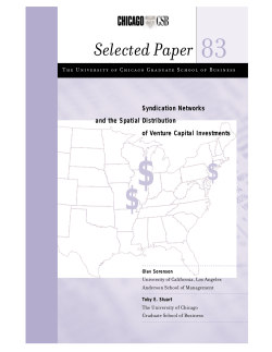 Selected Paper 83 - The University of Chicago Booth School of