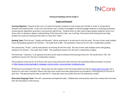Grade 3 Supply and Demand Reading Unit