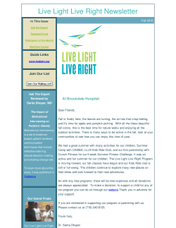 Fall 2015 Newsletter