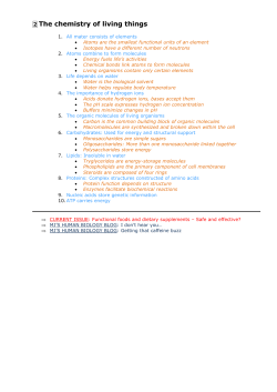 2 The chemistry of living things