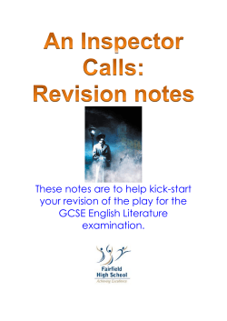 An Inspector Calls Revision Guide