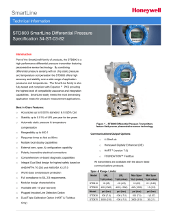 SmartLine ST 800 Specification, 34-ST-03-82