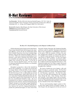 The Rise of U.S. Baseball Hegemony in the Hispanic Caribbean Basin