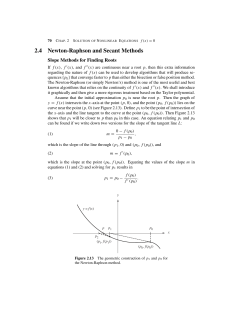 2.4 Newton-Raphson and Secant Methods - Full