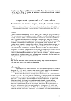 A systematic representation of crop rotations