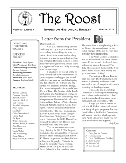 Roost Winter 2012.pub - Irvington Historical Society