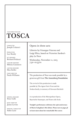 tosca - Metropolitan Opera