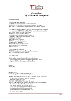 Cymbeline By William Shakespeare