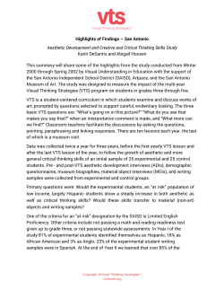 Aesthetic Development and Creative and Critical Thinking Skills Study