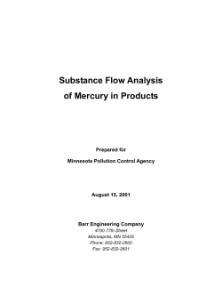 Substance Flow Analysis of Mercury in Products