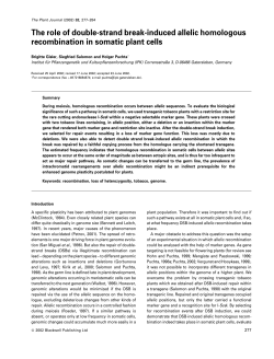 The role of double-strand break-induced allelic homologous