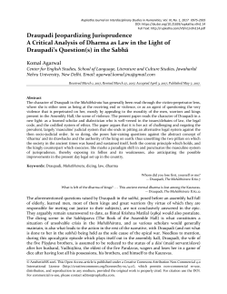 Draupadi Jeopardizing Jurisprudence A Critical Analysis of Dharma