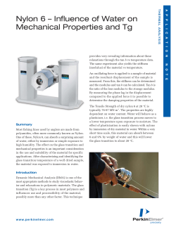 Nylon 6 - Influence of Water on Mechanical Properties