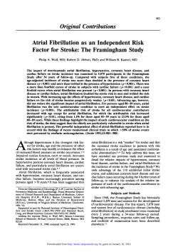 Original Contributions Atrial Fibrillation as an Independent Risk