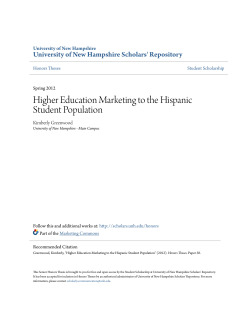 Higher Education Marketing to the Hispanic Student Population