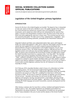 Legislation of the United Kingdom: primary