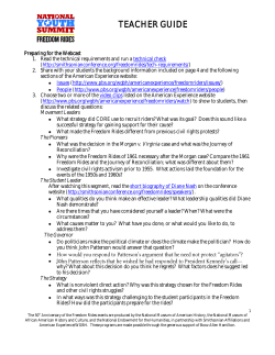 National Museum of American History Freedom Rides Teacher Guide