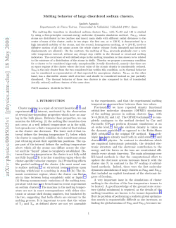 Melting behavior of large disordered sodium clusters