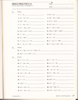 l. x2 -9x 3. 4y`- 8y + 7.yt