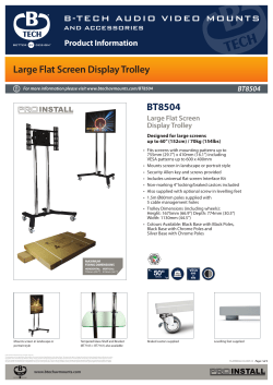 BT8504 B-TECH AUDIO VIDEO MOUNTS Large Flat Screen Display