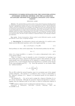 condition number estimates for the nonoverlapping optimized