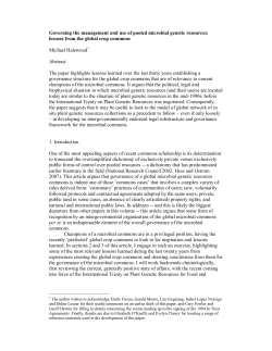 Governing the management and use of pooled microbial genetic