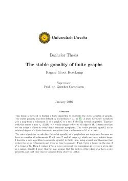Bachelor Thesis The stable gonality of finite graphs