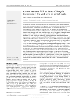 A novel real-time PCR to detect Chlamydia trachomatis in first