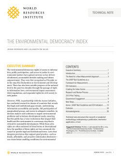 Technical notes - Environmental Democracy Index