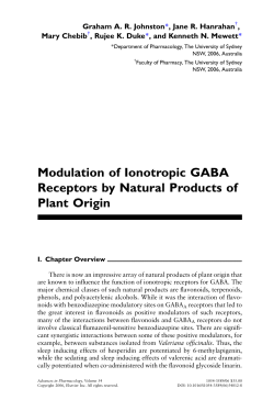Modulation of Ionotropic GABA Receptors by Natural Products of
