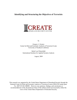 Identifying and Structuring the Objectives of Terrorists