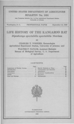 Life History of the Kangaroo Rat
