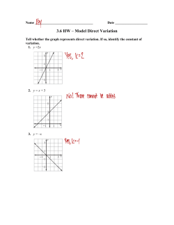 3.6 HW &ndash; Model Direct Variation