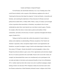 Gender and Display in Imperial Pompeii