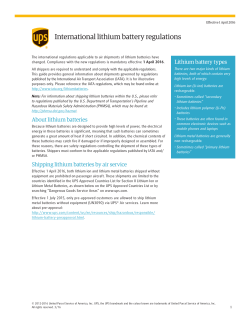 International lithium battery regulations