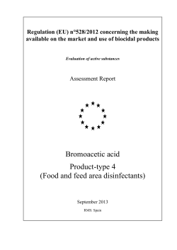 Bromoacetic acid Product-type 4 (Food and feed area