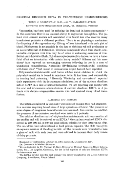 CALCIUM DISODIUM EDTA IN TRANSFUSION HEMOSIDEROSIS