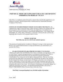 AmeriHealth Medigap Plan F Policy