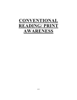 conventional reading/ print awareness