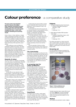 Colour preference - a comparative study