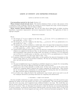 limits at infinity and improper integrals