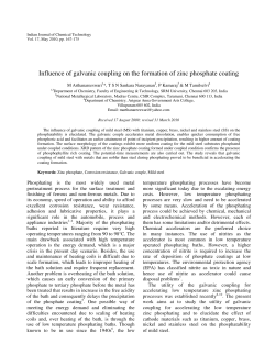 Influence of galvanic coupling on the formation of zinc phosphate